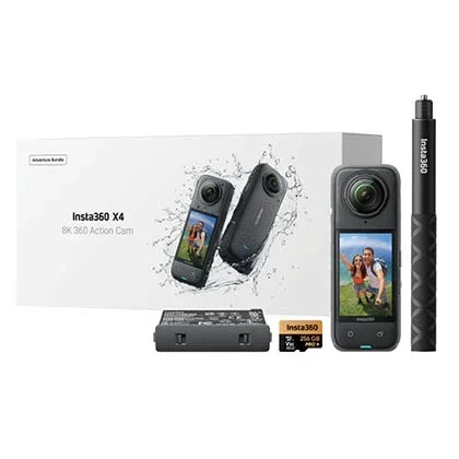 מצלמה עם קיט אביזרים Insta360 X4 Adventure kit