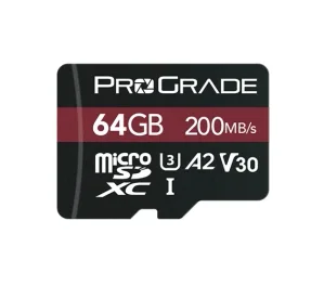 כרטיס זיכרון ProGrade 64GB microSDXC V30 UHS-I