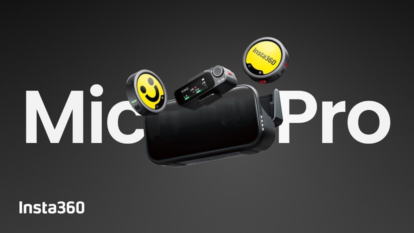 קיט 2 משדרים אלחוטיים ומקלט Insta360 Mic Pro