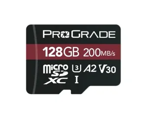 כרטיס זיכרון ProGrade 128GB microSDXC V30 UHS-I