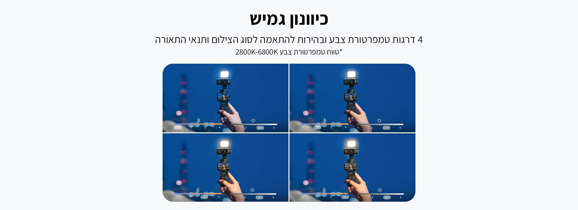 מיני תאורת לד למצלמה Insta360 Luna Ultra Mini Fill Light