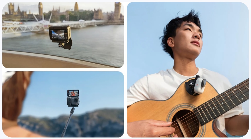 מעמד עם תושבת דביקה למצלמה Insta360 GO Ultra Pivot Stand
