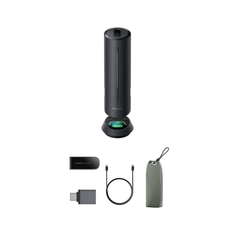 מערכת רמקולים מקצועית עם הקלטת Insta360 Wave AI
