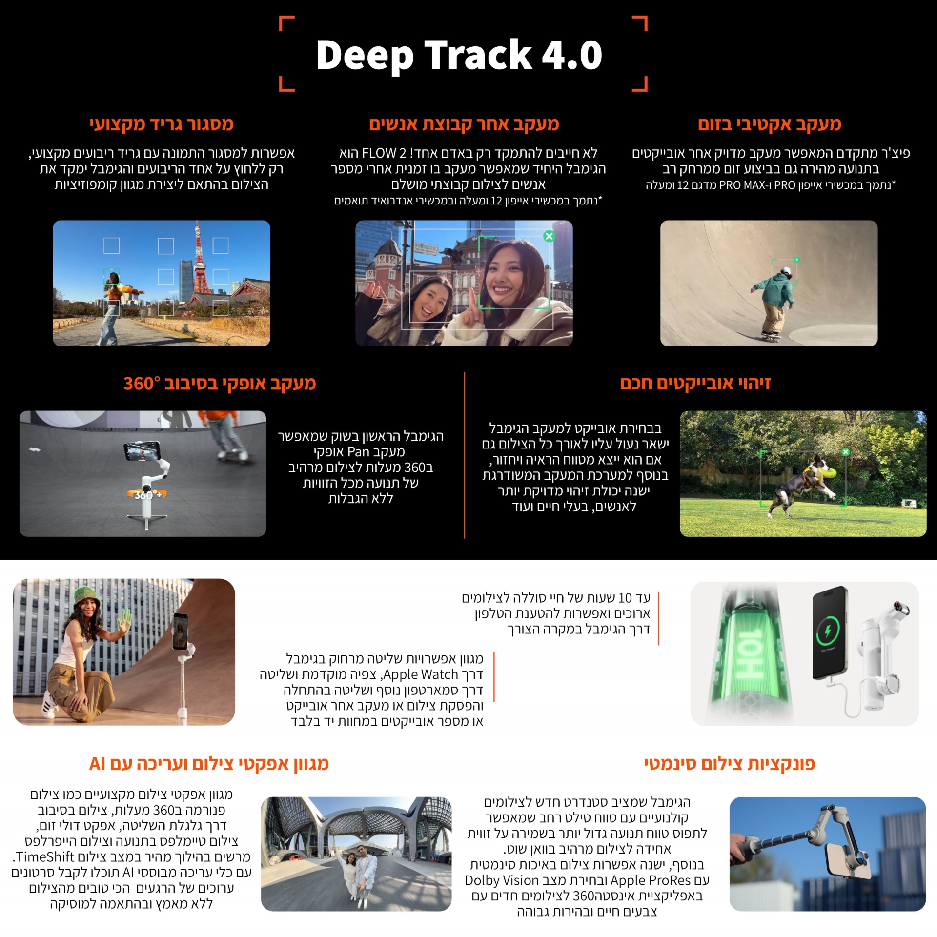 גימבל לטלפון Insta360 FLOW 2 PRO