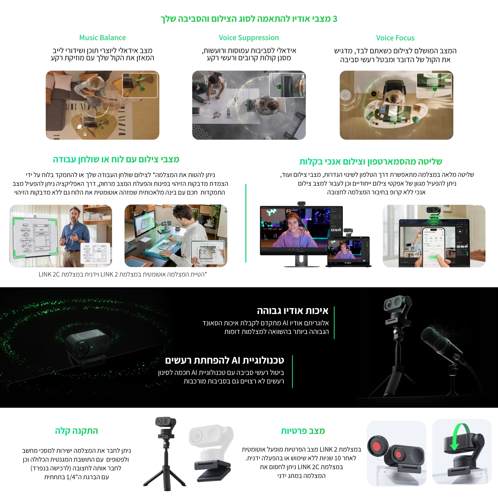 מצלמת אינטרנט Insta360 Link 2