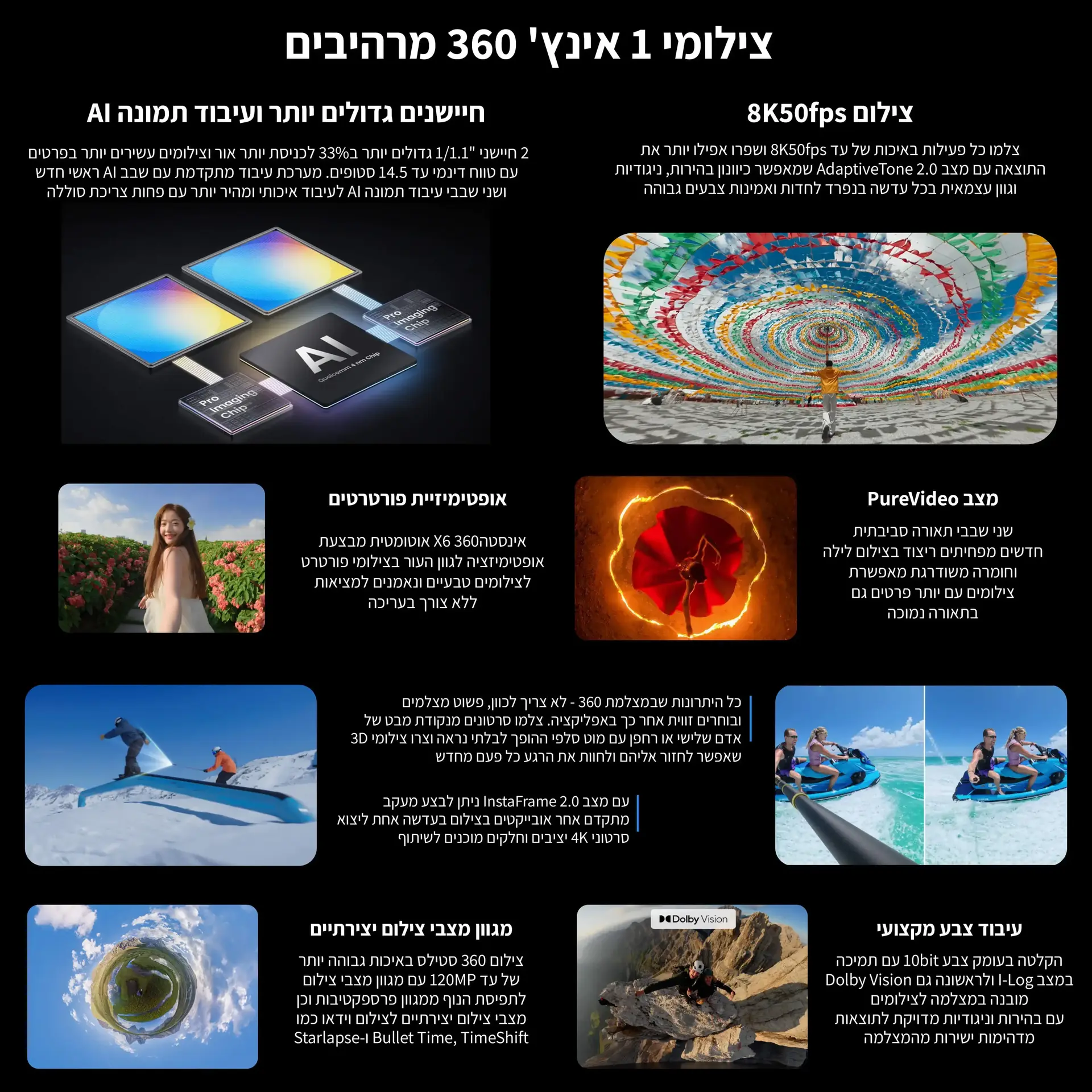 קיט מצלמת אקסטרים Insta360 X6 Essentials Bundle