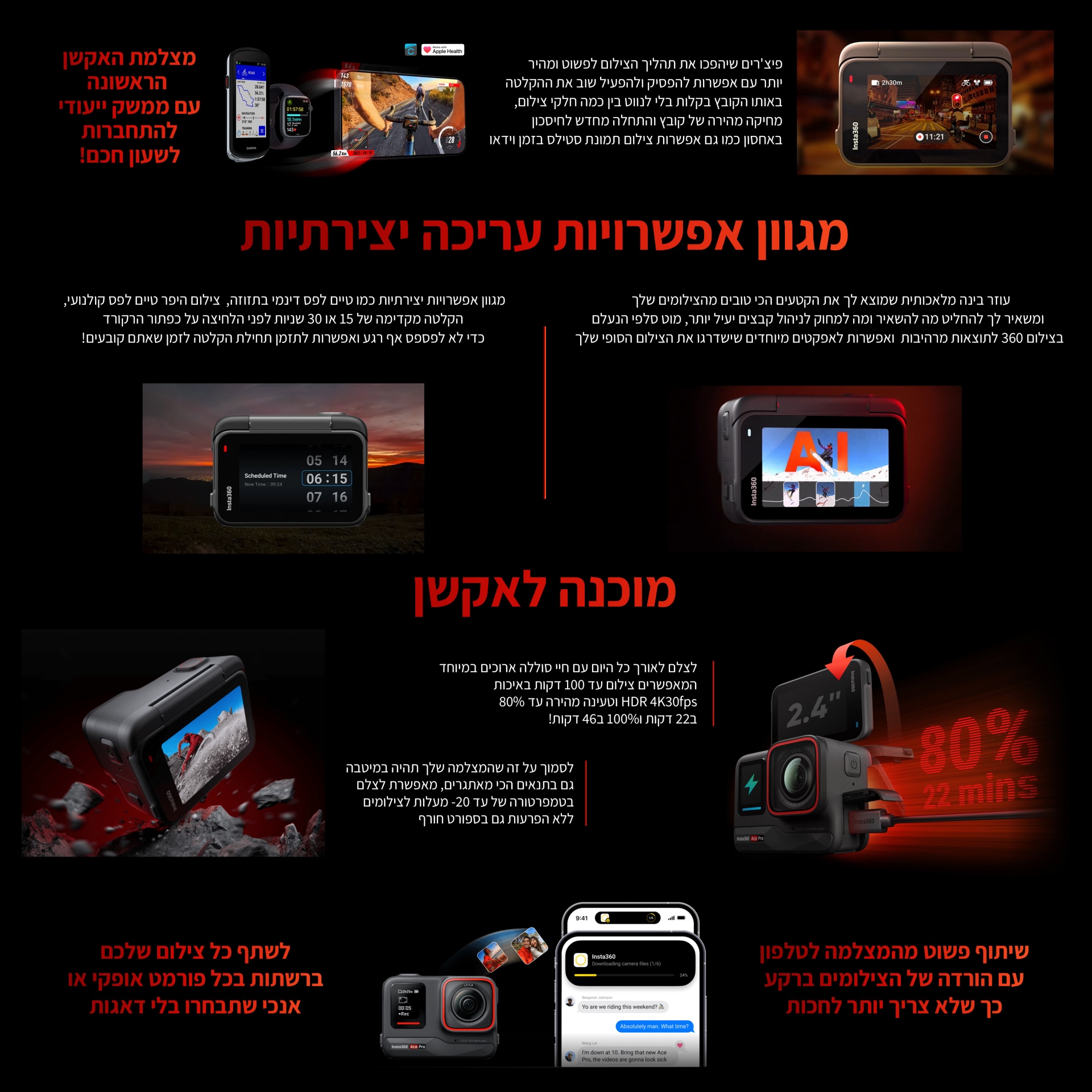 מצלמת אקסטרים Insta360 Ace Pro