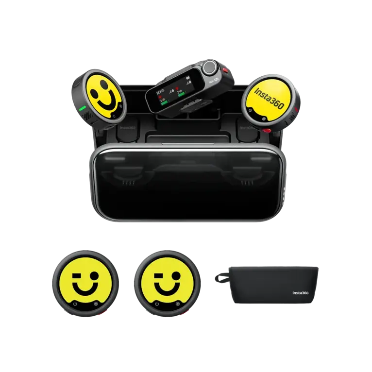 קיט 2 משדרים אלחוטיים ומקלט Insta360 Mic Pro