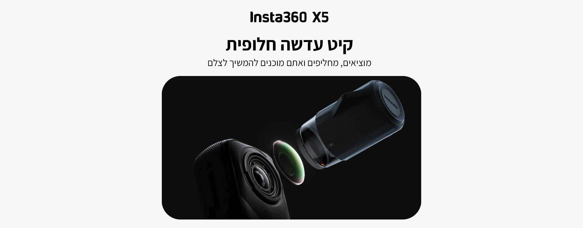 קיט להחלפת עדשה Insta360 X5 Replacement Lens Kit