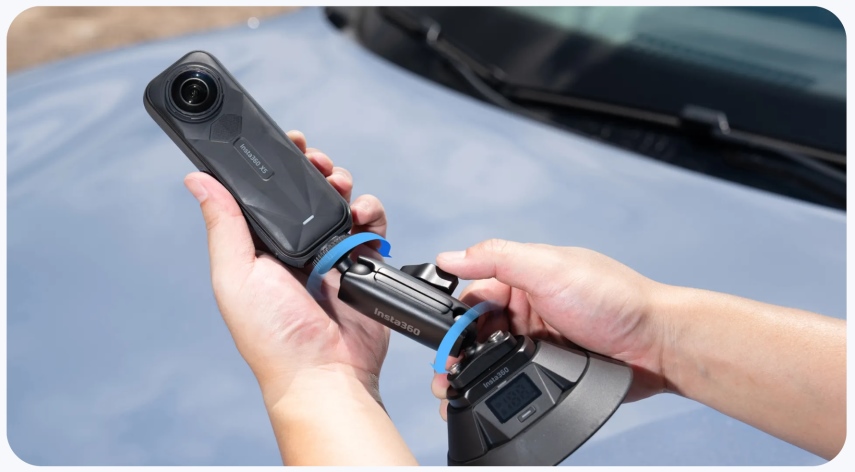 תושבת וואקום אלקטרונית למצלמה Insta360 Electric Suction Cup