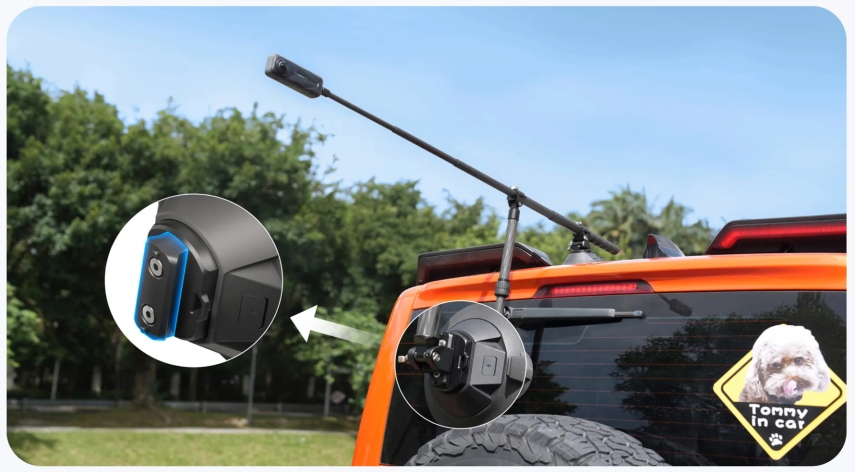 תושבת וואקום אלקטרונית למצלמה Insta360 Electric Suction Cup